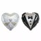 2 pcs Heart Shaped Wedding Groom Tuxedo and Bride Dress 14" Foil Balloons Set